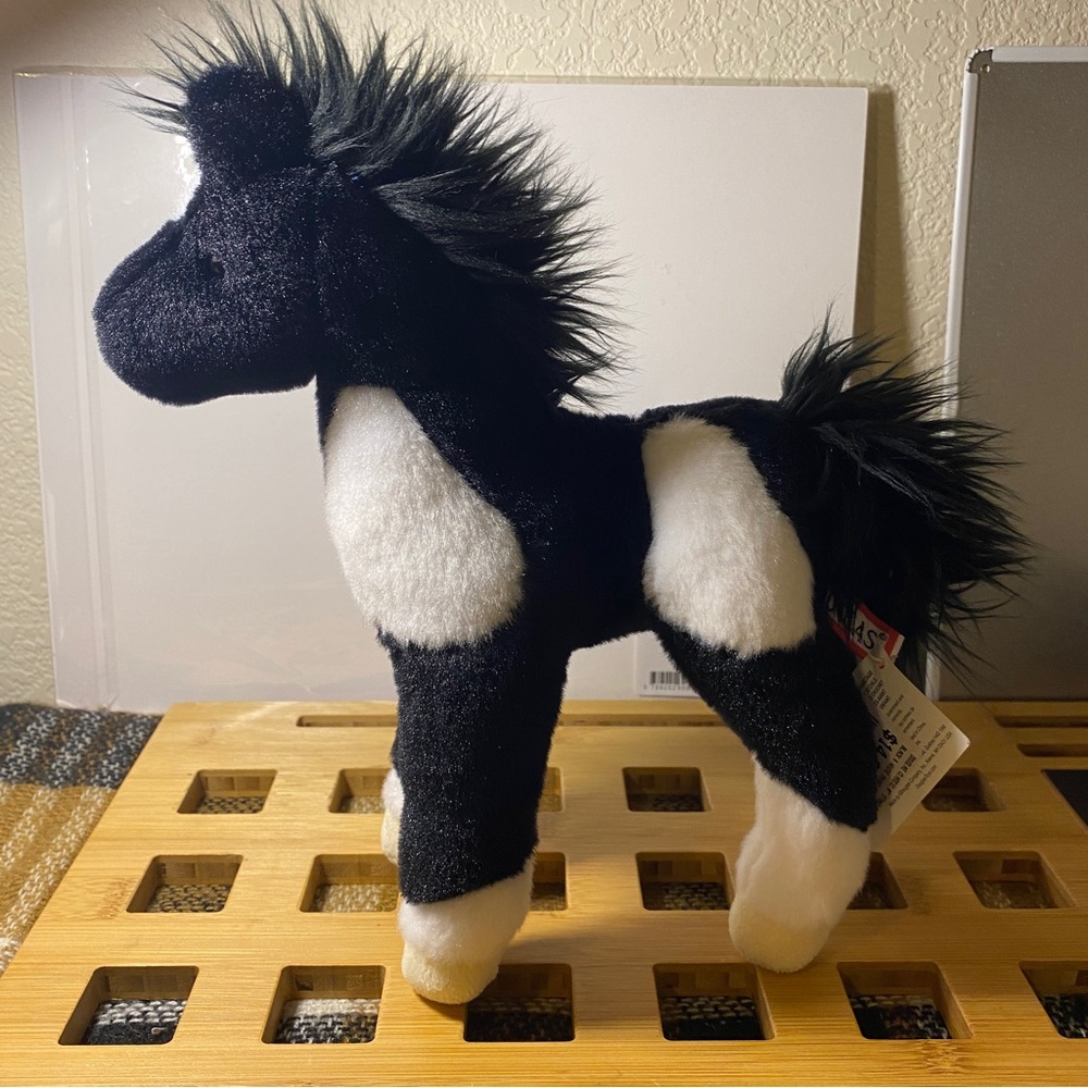 Douglas Classic 9” Standing Horse Black and White Foal, NWT